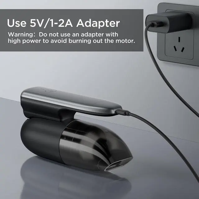 Alt view image 4 of 7 - Cordless Handheld Vacuum, 4 in 1 Portable Car Vacuum, Mini Vacuum Cleaner, 8500Pa Suction Power with Led Light, USB-C Charging for Home & Outdoor C6mini-B, Gray Bb