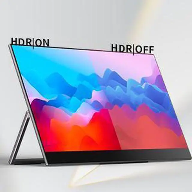 Main image of Portable 4K Touchscreen - 14" Frameless UHD IPS Monitor, Auto-Rotating FreeSync, Dual USB-C