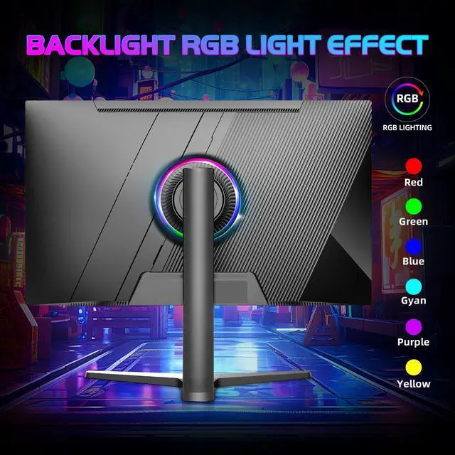 Alt view image 4 of 7 - CUNPU 32" 165Hz QHD Gaming Monitor, 2560x1440 Fast IPS, 1ms GTG, HDR10, Adaptive Sync, DP/HDMI, Compatible with 165Hz/144Hz/120Hz/100Hz, Frameless, 32G165A