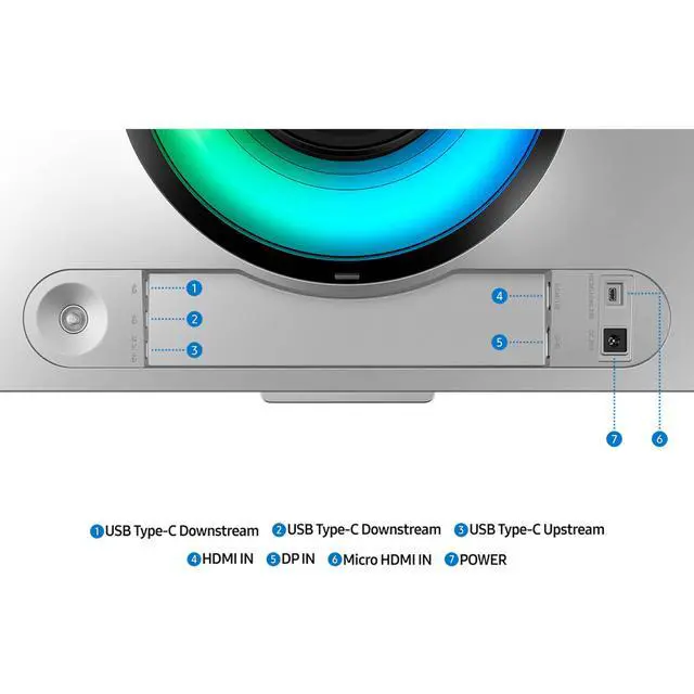 Alt view image 6 of 7 - 49-inch QD-OLED Curved Gaming Monitor, 240Hz 0.03ms, Dual QHD (5120x1440) 32:9, G-Sync Compatible & FreeSync Premium Pro, Glare Free, Ergonomic Stand, 3 Yr WarrantyLS49DG956SNXGO (2024)