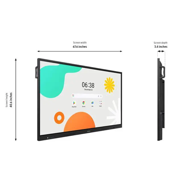 Alt view image 3 of 7 - 75" Interactive Display Touch Screen Whiteboard, Compatible with Android Devices, EDLA Certified, OPS Slot, Smart Wireless Sharing LH75WAFWLGCXZA