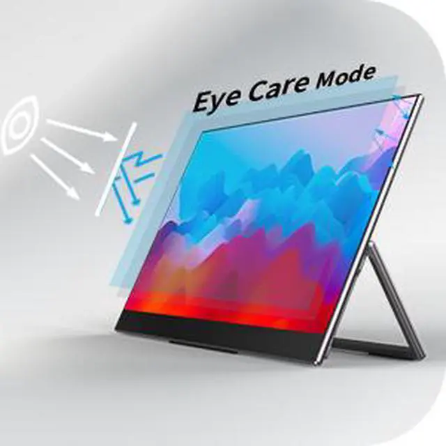 Alt view image 7 of 7 - 15.6" 4K Portable Touch Monitor, 3840x2160 IPS 100% sRGB, 10-Point Touch & Auto-Rotate, USB-C/Mini HDMI, Ultra-Slim 2.0 lbs with Stand for Laptop PC PS5