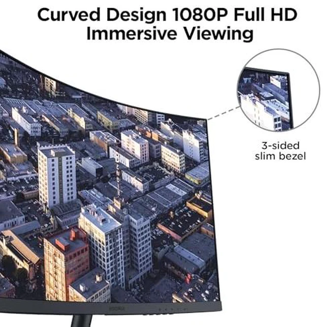 Alt view image 6 of 7 - 27inch Curved Computer Monitor, FHD 1080P 144Hz VA 1500R, 99% sRGB, TÜV Eye Care, HDMI & VGA, Tilt Adjustable, Backward Compatible with 120Hz/100Hz/75Hz/60Hz