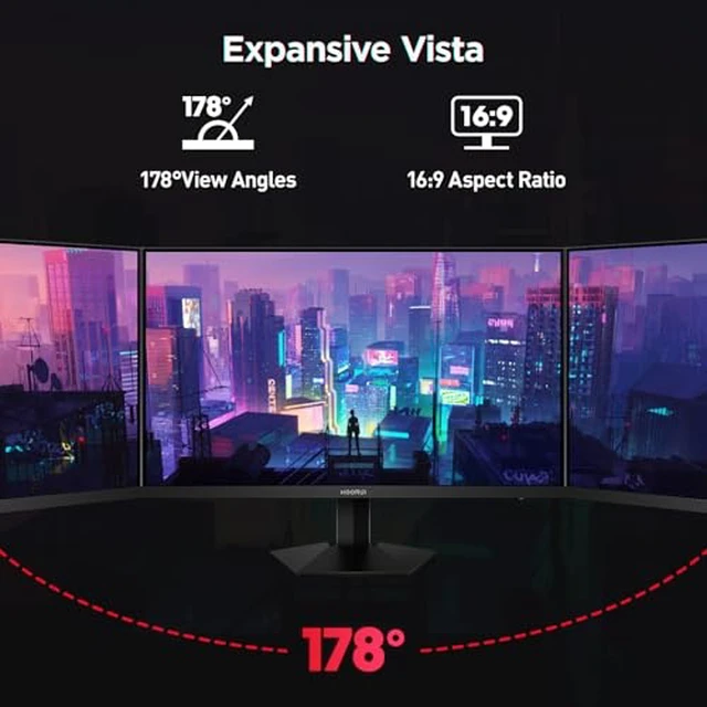 Alt view image 3 of 7 - 27" 1440p Gaming Monitor 200Hz 1ms Fast IPS, QHD 2560x1440 HDR400 95% DCI-P3, Adaptive Sync, Compatible with 165Hz/144Hz/120Hz/100Hz/60Hz, HDMI 2.0 & DP 1.4, VESA