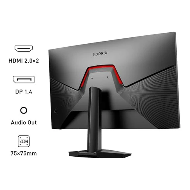 Alt view image 7 of 7 - 27" 1440p Gaming Monitor 200Hz 1ms Fast IPS, QHD 2560x1440 HDR400 95% DCI-P3, Adaptive Sync, Compatible with 165Hz/144Hz/120Hz/100Hz/60Hz, HDMI 2.0 & DP 1.4, VESA