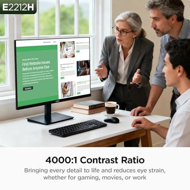 Alt view image 5 of 7 - 22" FHD Monitor 120Hz 6ms VA, 1920x1080 99% sRGB 4000:1, Adaptive Sync, Compatible with 100Hz/75Hz/60Hz, HDMI 1.4 & VGA, TÜV Eye Care, VESA 100x100mm