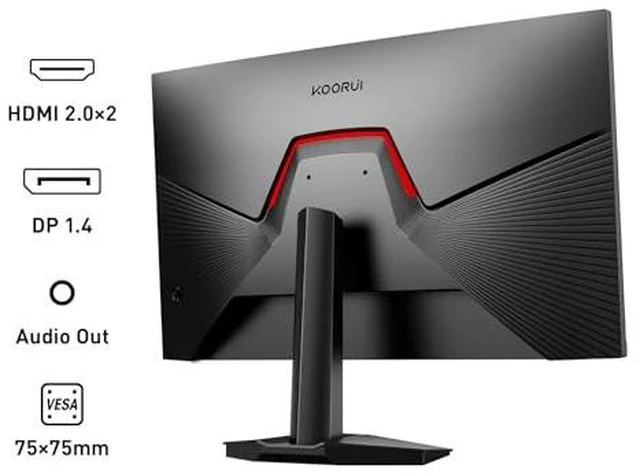Alt view image 7 of 7 - 27" QHD 200Hz Gaming Monitor, 1ms Fast IPS, 2560x1440 HDR400 95% DCI-P3, Adaptive Sync, Works with 165Hz/144Hz/120Hz/100Hz/60Hz, HDMI 2.0 & DP 1.4, VESA