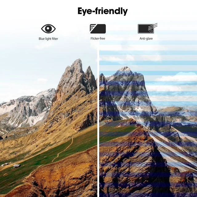 Alt view image 3 of 7 - 22" FHD Monitor 100Hz 4ms, 1920x1080 IPS LED, Adaptive Sync FreeSync, Works with 75Hz/60Hz, HDMI & VGA, Eye Care, VESA 100x100mm, Tilt