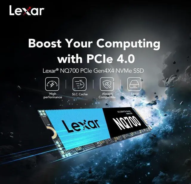 Alt view image 4 of 4 - Lexar NQ700 2TB M.2 NVMe SSD PCIe Gen4 Up to 4500MB/s Read 3000MB/s Write Internal Solid state Drive