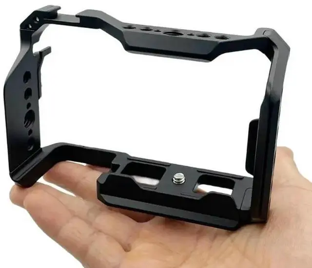 Alt view image 3 of 6 - Aluminum Camera Cage for ZV E10 II with Ergonomic Grip and Multiple Interfaces