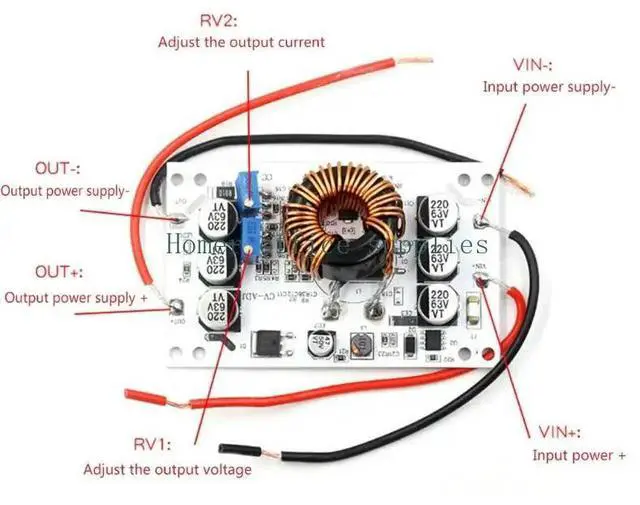 Alt view image 6 of 6 - Adjustable Converter 600W Aluminum Circuit Board For Electronic Projects Prototyping