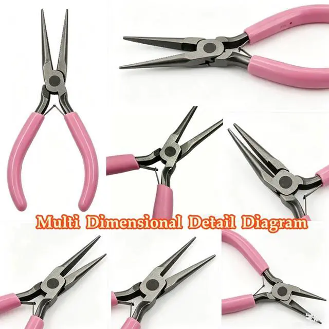 Alt view image 4 of 6 - JINANJUNGU Extra Long Slim Micro Needle Nose Pliers, Long Reach Precision Fine Tip Plier with Serrated Jaw, Ideal for Jewelry Making, Wire Bending, Small Item Gripping & Tight Space Working