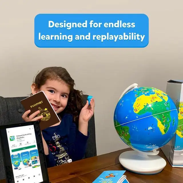 Alt view image 6 of 6 - PlayShifu Globe for Kids Orboot Earth: Interactive Kids Globe with 1000+ Facts on Animals, Places & Monuments | Tech-Powered Learning Toy & STEM Gift for Kids Ages 410
