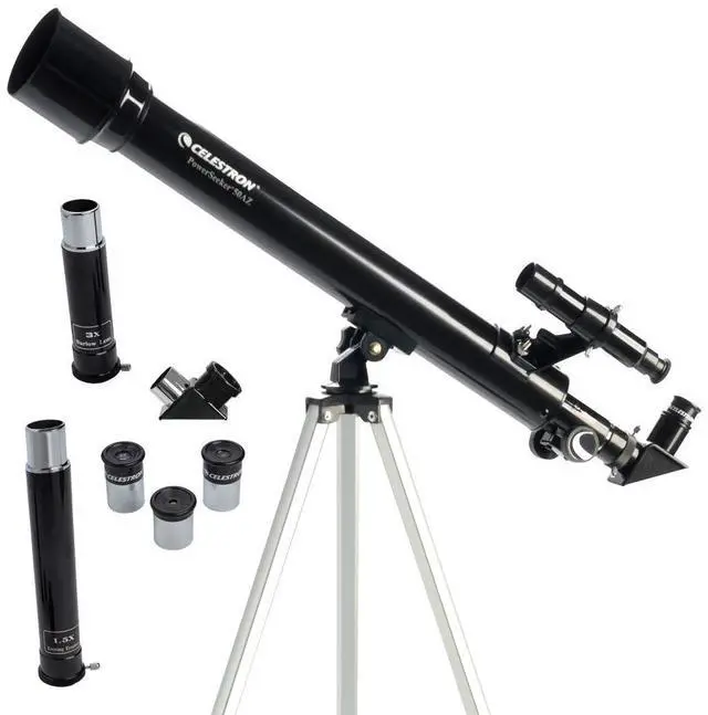 Main image of Celestron - PowerSeeker 50AZ Telescope - Manual Alt-Azimuth Telescope for Beginners - Compact and Portable - Bonus Astronomy Software Package - 50mm Aperture