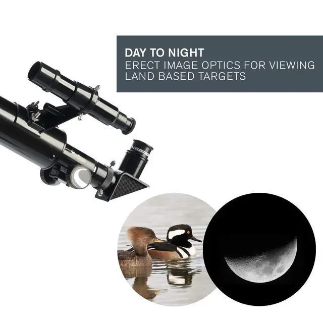 Alt view image 3 of 7 - Celestron - PowerSeeker 50AZ Telescope - Manual Alt-Azimuth Telescope for Beginners - Compact and Portable - Bonus Astronomy Software Package - 50mm Aperture