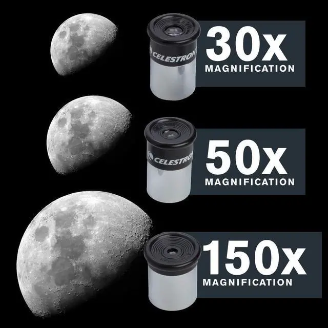 Alt view image 5 of 7 - Celestron - PowerSeeker 50AZ Telescope - Manual Alt-Azimuth Telescope for Beginners - Compact and Portable - Bonus Astronomy Software Package - 50mm Aperture
