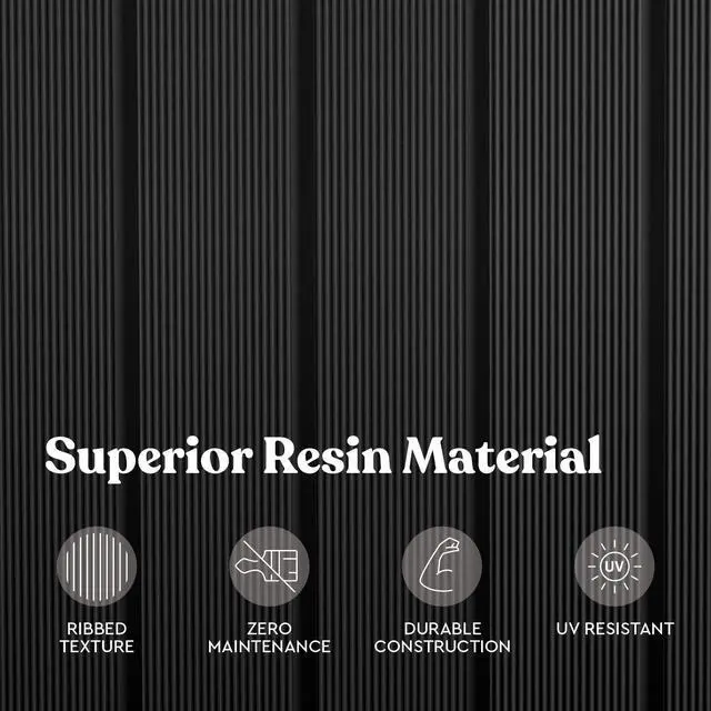 Alt view image 6 of 7 - Keter Baltimore 38Gallon Outdoor Trash Can Resin Patio Garbage Bin with Locking Lid & EasyClean Drip Tray, WeatherResistant Design, Grey