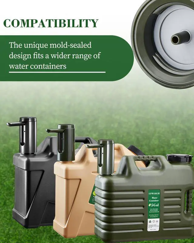 Alt view image 6 of 7 - UPWOIGH 5 Gallon Water Jug Set of 2, Camping Water Container, Truly No Leakage Water Storage, Large Military Green Water Tank,BPA Free Portable Emergency Overlanding Gear for Outdoors Hiking