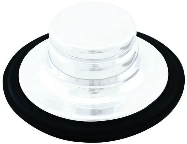 Alt view image 7 of 7 - Westbrass A2165-50 4-1/4" OD Post Style Large Kitchen Basket Strainer with Waste Disposal Flange and Stopper Drain Set, Powder Coat White