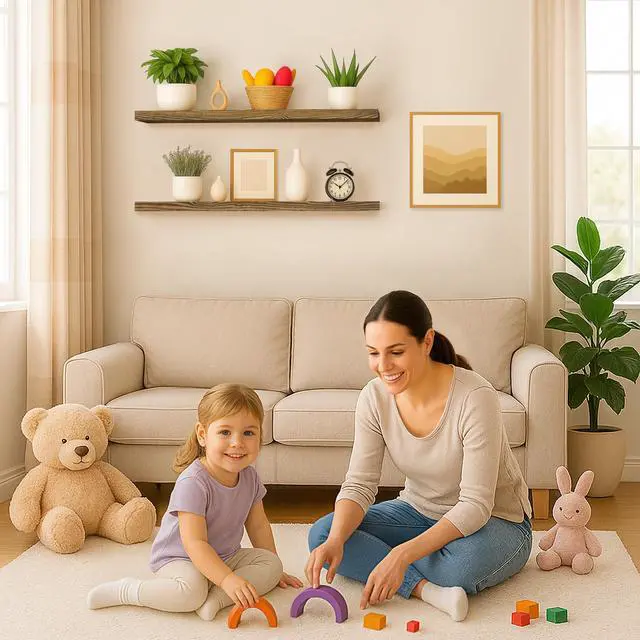 Alt view image 6 of 7 - BGMG 36 inch Walnut Floating Shelves for Wall Set of 2, Solid Real Wood Rustic Mount Shelves for Living Room Bedroom Kitchen Farmhouse with Sturdy Hidden Bracket-36x 6.7 x1.25 inch