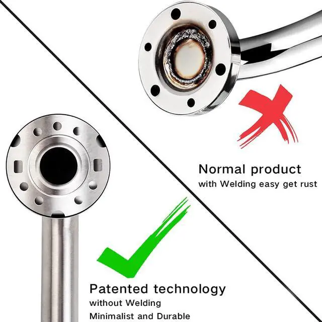 Alt view image 3 of 7 - Stainless Steel Bathroom Safety Shower Grab Bar, Anti Slip Bathtubs Grab Bars,Toilet Assist Saft Handle Handrail ADA Compliant 500lbs for Handicap Elderly Senior (Brushed, 12 Inches 2 Pack)