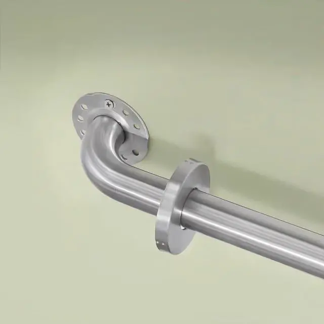 Alt view image 5 of 7 - Stainless Steel Bathroom Safety Shower Grab Bar, Anti Slip Bathtubs Grab Bars,Toilet Assist Saft Handle Handrail ADA Compliant 500lbs for Handicap Elderly Senior (Brushed, 12 Inches 2 Pack)