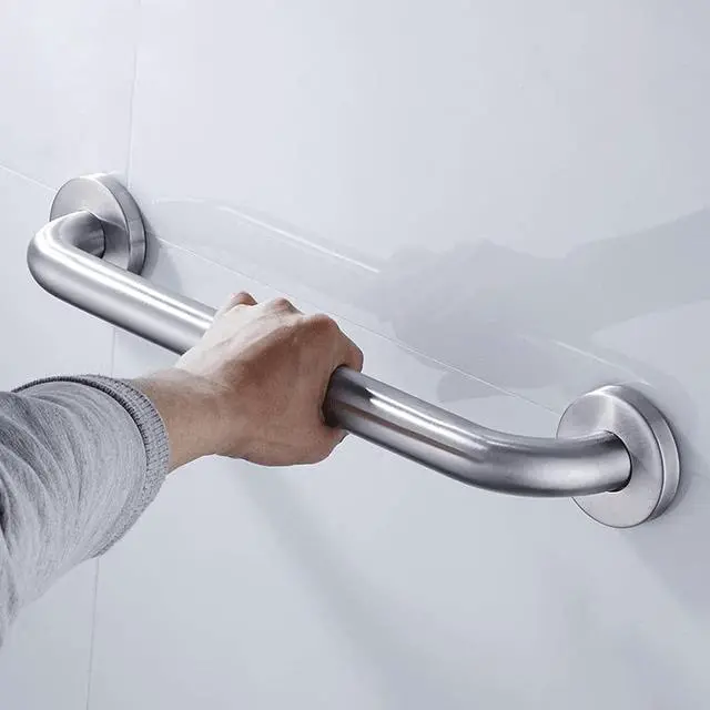 Alt view image 6 of 7 - Stainless Steel Bathroom Safety Shower Grab Bar, Anti Slip Bathtubs Grab Bars,Toilet Assist Saft Handle Handrail ADA Compliant 500lbs for Handicap Elderly Senior (Brushed, 12 Inches 2 Pack)