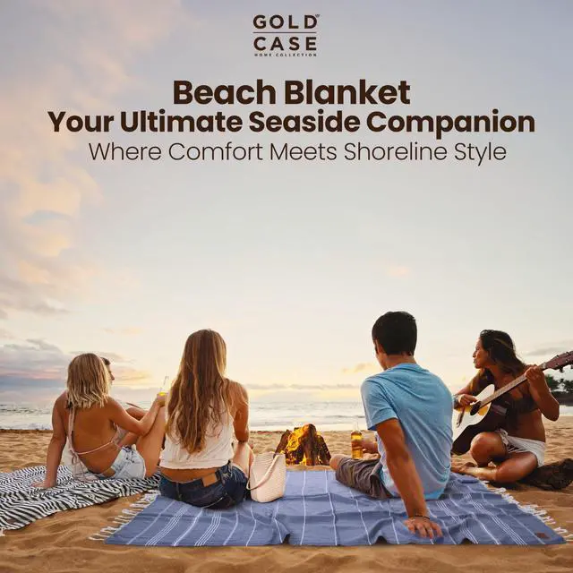 Alt view image 5 of 7 - Gold CASE LYCIA Turkish Beach Towel Set of 6 100% Cotton Turkish Beach Towels Bulk 70 x 38'' LYCIA Oversized, Quick Dry & Sand Free Beach Towel Lightweight Towels Set in Mocha Mousse