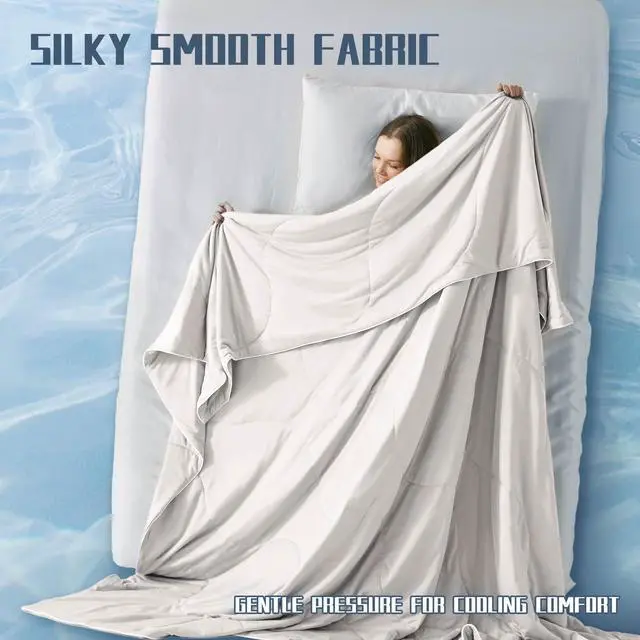 Alt view image 7 of 7 - DOWNCOOL Cooling Comforter, Cream White Cooling Blanket King Size, Cooling Duvet for Hot Sleeper, Breathable Summer Quilt, Lightweight Soft Q-Max>0.4 Arc-Chill Cool Comforter,106"X90"