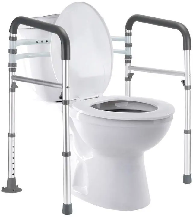 Main image of Lianjindun Toilet Safety Rails, Adjustable Toilet Frame for Elderly, Seniors, Handicap & Disabled, Foldable Handicap Toilet Handles Fit Any Toilets (Gray)