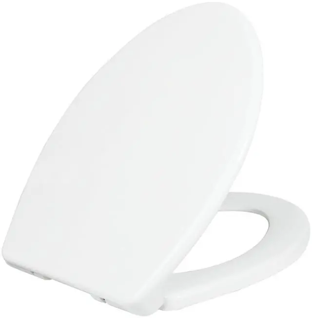 Main image of LUXE TS1008E Elongated Comfort Fit Toilet Seat with Slow Close, Quick Release Hinges, and Non-Slip Bumpers (White)