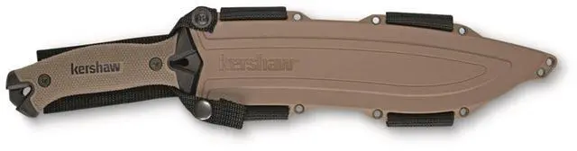 Alt view image 6 of 7 - Kershaw Camp 10 - Tan Machete, Fixed Blade Knife, 10-in. 65Mn Carbon Steel Blade Includes Sheath, Camp Series Machete, Outdoor and Survival Tool