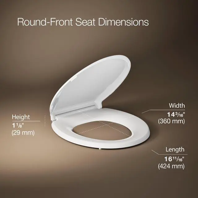 Alt view image 3 of 7 - KOHLER 4639-RL-0 Cachet ReadyLatch Round Toilet Seat Soft Close, White