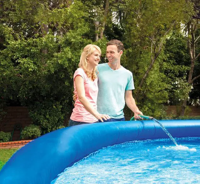 Alt view image 6 of 7 - INTEX 28120EH Easy Set Inflatable Swimming Pool: 10ft x 30in Puncture-Resistant Material Quick Inflation 1018 Gallon Capacity 23in Water Depth