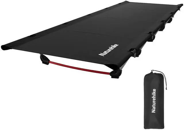 Main image of Naturehike GreenWild Camping Cot, Ultralight Folding Backpacking Cot, Supports 330lbs, Portable Camping Bed for Adults for Camping Hiking Travel Home, Black