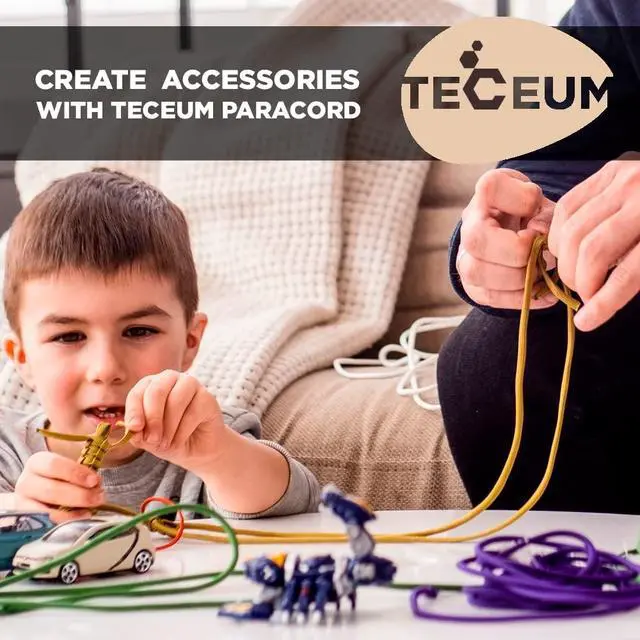 Alt view image 7 of 7 - TECEUM Paracord Type III 550 Desert Camo 1000 ft 4mm Tactical Rope MIL-SPEC Outdoor para Cord Camping Hiking Fishing Gear and Equipment EDC Parachute Cord Strong Survival Rope