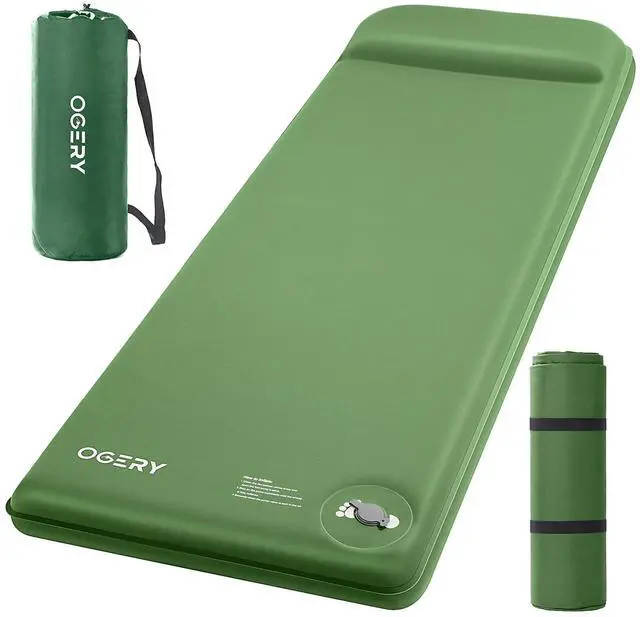 Main image of OGERY Self-Inflating Sleeping Pad with Built-in Foot Pump, 3" Memory Camping Mattress Pad, Quiet & 9.5 R-Value Insulated Sleeping Mat Camping Essential Gear for Car Tent Camping