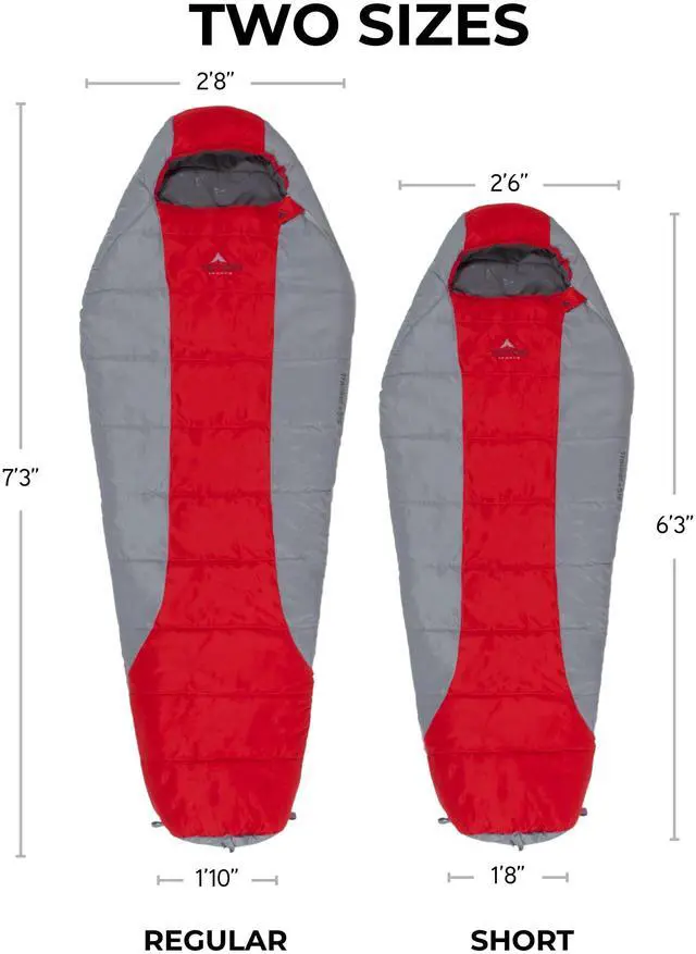 Alt view image 2 of 7 - Teton Tracker, 5 Degree Sleeping Bag; Lightweight, Warm Mummy Sleeping Bag, Camping, Backpacking, Hiking