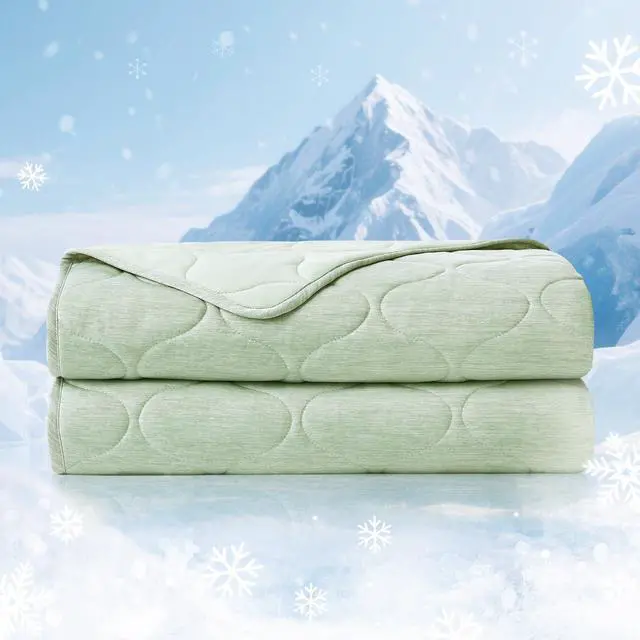 Main image of Cozy Bliss Cooling Dual-Sided Blanket for Hot Sleepers, Q-Max>0.46 Lightweight Soft Breathable Bed Blanket, Double Side Cooling Throw for Night Sweats (Sage Green, 60"x80")