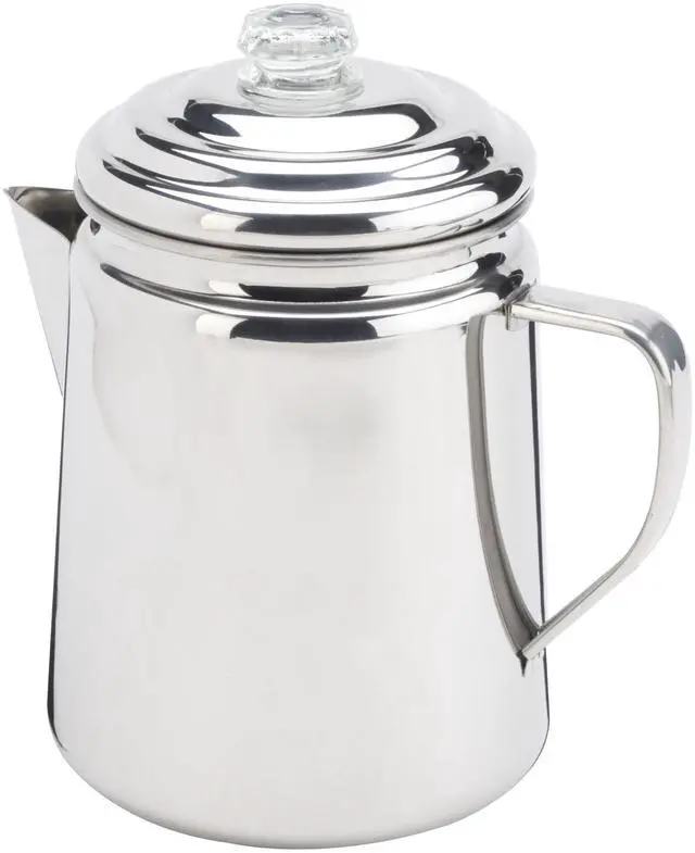 Main image of Coleman Stainless Steel Coffee Percolator, 12-Cup Capacity Durable Outdoor Coffee Maker for Camping, Backpacking, RV, Stovetop, Campfire, & More, No Filters Needed