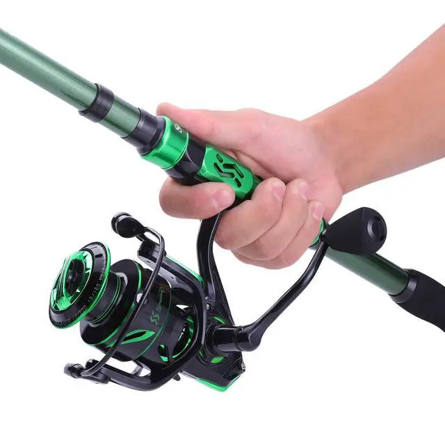 Alt view image 7 of 7 - Sougayilang Fishing Rod and Reel Combos - Carbon Fiber Telescopic Fishing Pole - Spinning Reel 12 +1 BB with Carrying Case for Saltwater and Freshwater Fishing Gear Kit-G2.1+30