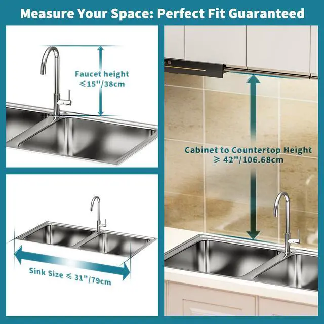 Alt view image 2 of 7 - HOWDIA Stainless Steel 2-Tier Over The Sink Dish Drying Rack with Utensil Holder, Large, for Kitchen Counter