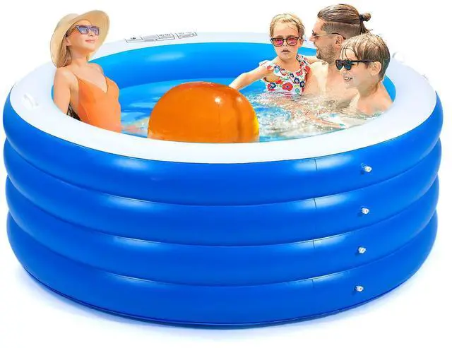 Main image of Biange Blow Up Pool, 72" X 30" Round Inflatable Swimming Pool, Kids Pool Inflatable, Kiddie Baby Swimming Pool for Backyard