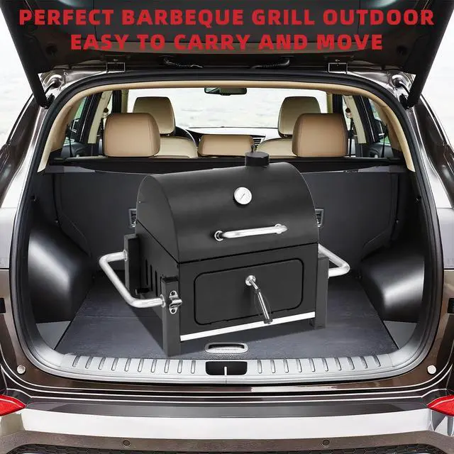 Alt view image 7 of 7 - Kendane Portable Charcoal Grill with 314 Square Inch Cooking Area,Compact Tabletop Charcoal Grill with Warming Rack,Small BBQ Grill with Charcoal Tray for Outdoor Camping, Picnic
