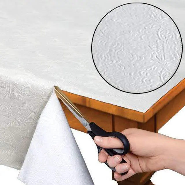 Main image of Home Bargains Plus Quilted Heavy Duty Table Pad Protector with Flannel Backing, Cut to Fit, Heat Resistant, Wipe Clean, Protects Table from Spills and Scratches, White, 52 x 216 Rectangle