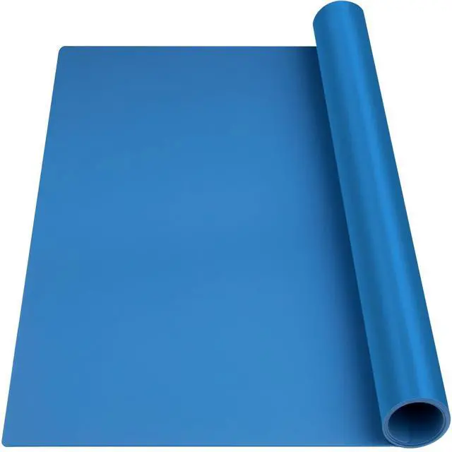 Main image of Silicone Mat Heat Resistant Mats for Countertop, Large Silicone Mats for Kitchen Counter Crafts Workbench Table, Size 48x24 inches Thick 2mm,Rolled Package,Light Blue