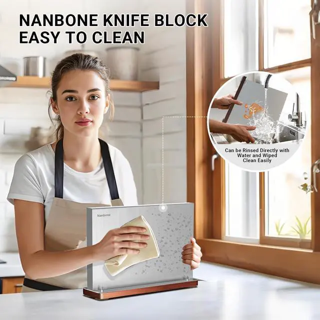 Alt view image 5 of 7 - Nanbone Home Kitchen Magnetic Knife Holder Without Knive Display Stand Magnetic Knife Block Rack Magnetic Stand with Strong Enhanced Magnet Multifunctional Storage Stainless Steel Knife Magnetic Strip