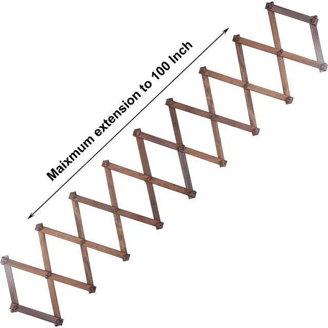 Alt view image 5 of 7 - SKOLOO Accordion Wall Hanger with 28 Hooks, Modern Expandable Coat Rack Hat Rack for Wall, Solid Wooden, Walnut Color