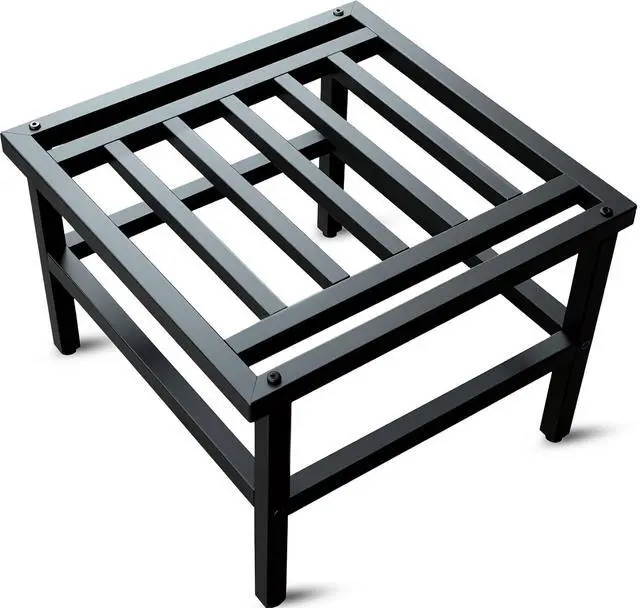 Main image of Hongsane Plant Stand Indoor Outdoor,18 Inch Square Metal Plant Stands Riser,Heavy Duty Wrought Iron Pedestal Holders for Large Flower Pot,Outside Rust-Proof Black Flower Display Shelf for Patio,1-Pack