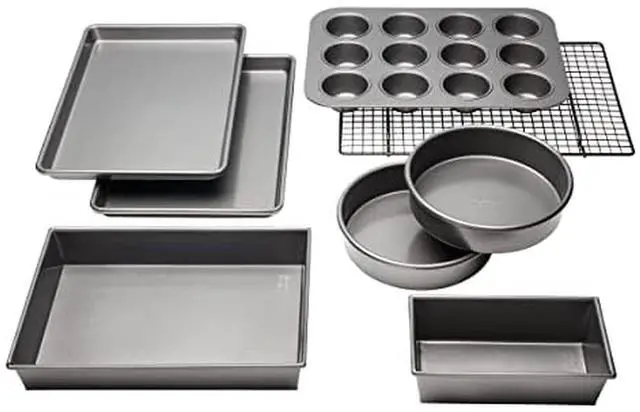 Main image of Chicago Metallic Professional Non-Stick 8-Piece Bakeware Set, Silver